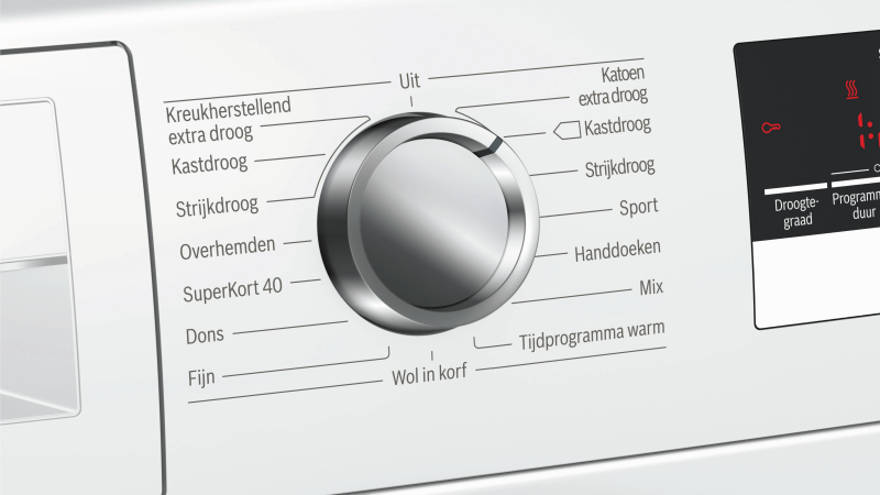 foto van bedieningsfront van de nieuwe Bosch wasautomaat. voor als onze wasmachine reparatie service u oude machine niet meer kan maken